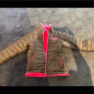 Girls North Face Reversible jacket - Size XXS (5)